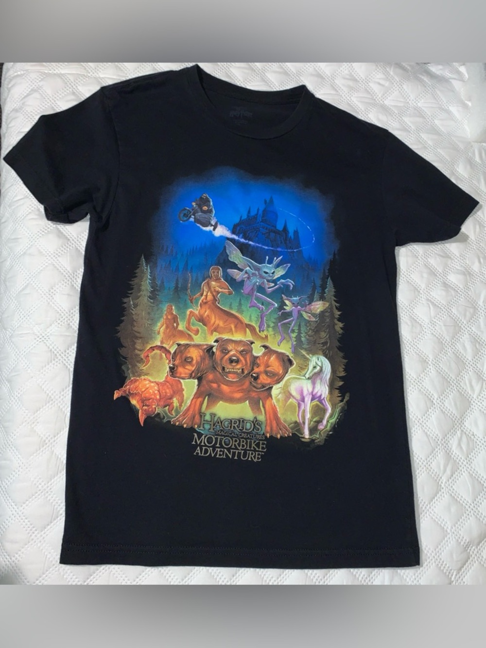 Harry Potter Shirt Adult Small Hagrid's Magical Creatures Motorbike Adventure